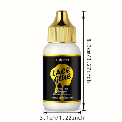 Hair Adhesive,Wig Glue,New Brush Head Design,Invisible and Light Beige-friendly Formula, Strong and Long-lasting Hold