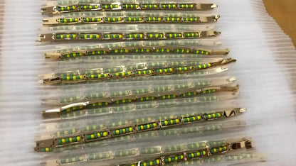 Wholesale New Arrival Stainless Steel Jewelry Green and Yellow Color Orula Elegua Bracelet Mix Beads Unisex Bangle For Women Men Badiee Stylez