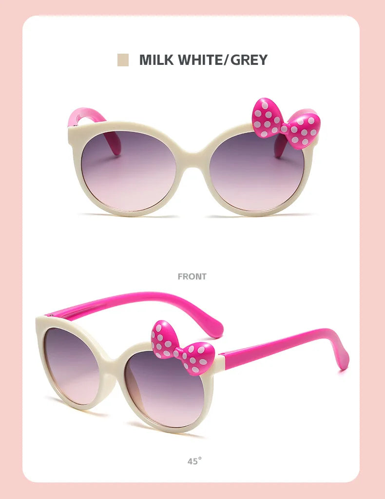 Disney Minnie Mouse Girls Sunglasses Figure Anime Kawaii UV Protection Summer Sunglasses Cute Funny Glasses Toys Birthday Gift