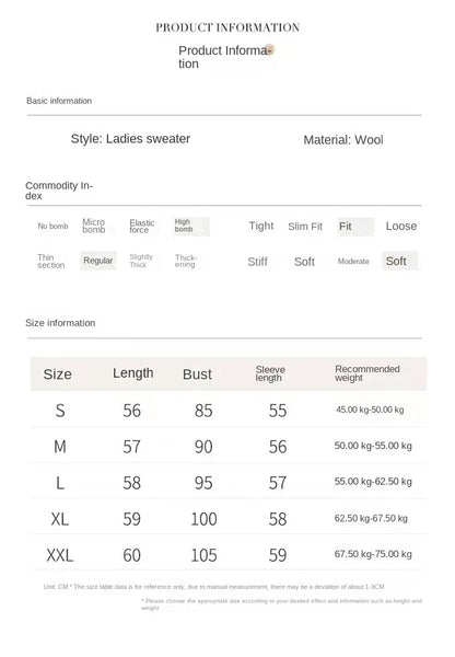 100 Merino Wool Knitted V-neck Sweater Women's Top Loose Korean Version Fashionable Versatile Autumn And Winter Cashmere Sweater