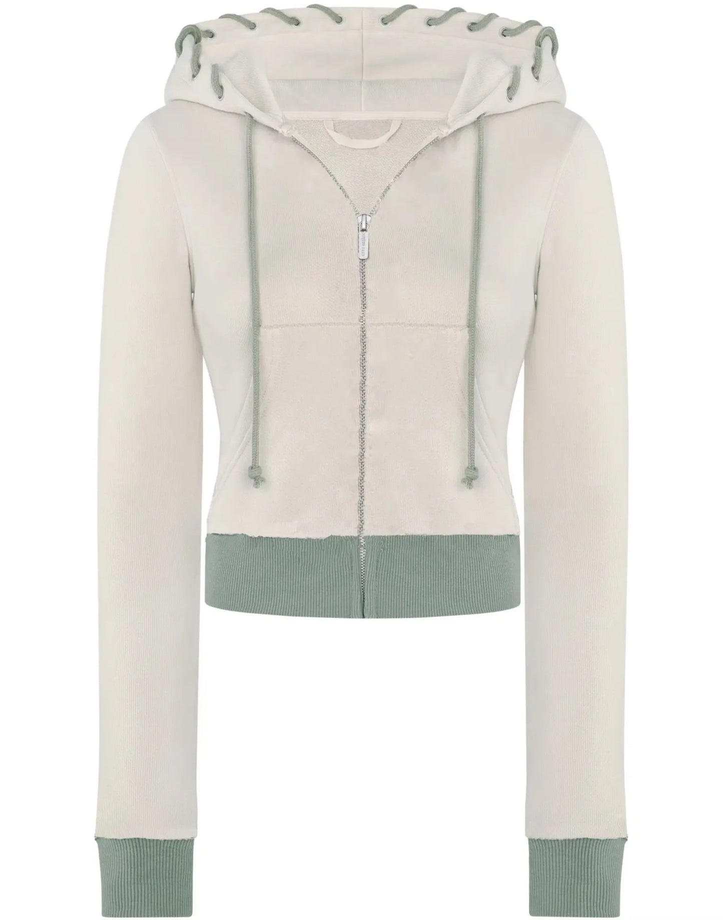 Patchwork 2 Piece Set Tracksuit Women Zip Wide Waist Crop Hooded Pocket Jacket + Sporty Pants Matching Casual Basic Suit