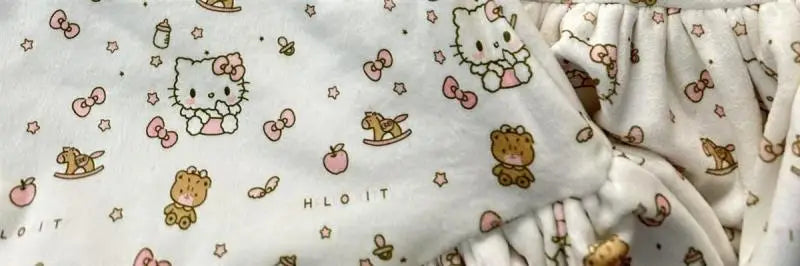 Japanese Hello Kittys Skirt Kawaii Cartoon Kittys Print Dress Y2K Girls Slim-Fit Cake Skirt Women's Sexy Strapless Dresses Gift