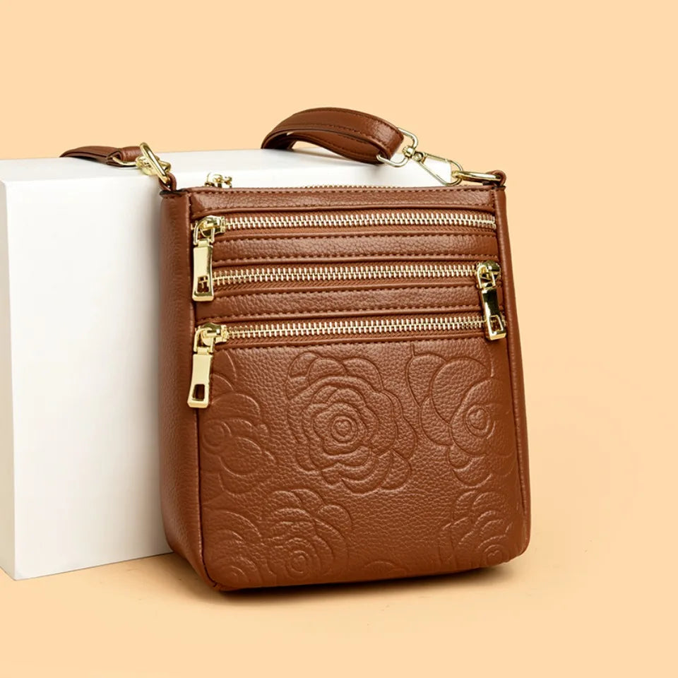 Three Zippers Design Crossbody Bags for Women Soft Leather Handbags High Quality Shoulder Bag Bolsa Women Messenger Bags Sac