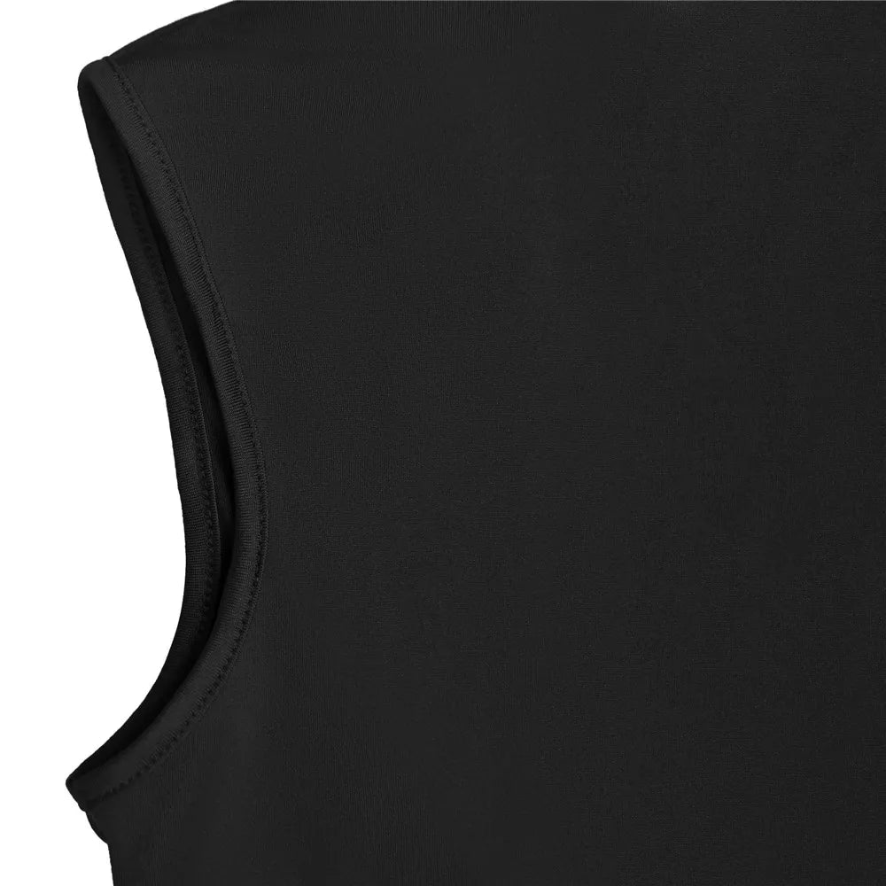 RLMABABY Elegant Splice Ruched Women Black Gown Long Bodycon Dress Pearl Stand Collar Sleeveless Club Party Sheath Maxi Dress