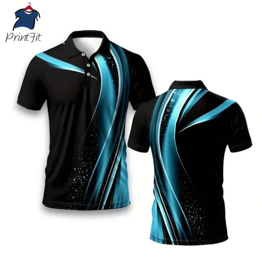 Men's Summer Striped Polo Shirt - Oversized Short Sleeve Sportswear | Confident Style for Every Occasion