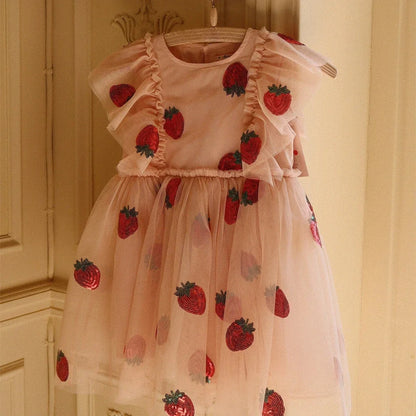 2025 Girls Party Princess Dress KS Kids Sequin Mesh Dresses Girl Full Print Dress Carnival Party Baby Cute Skirt Children Gifts