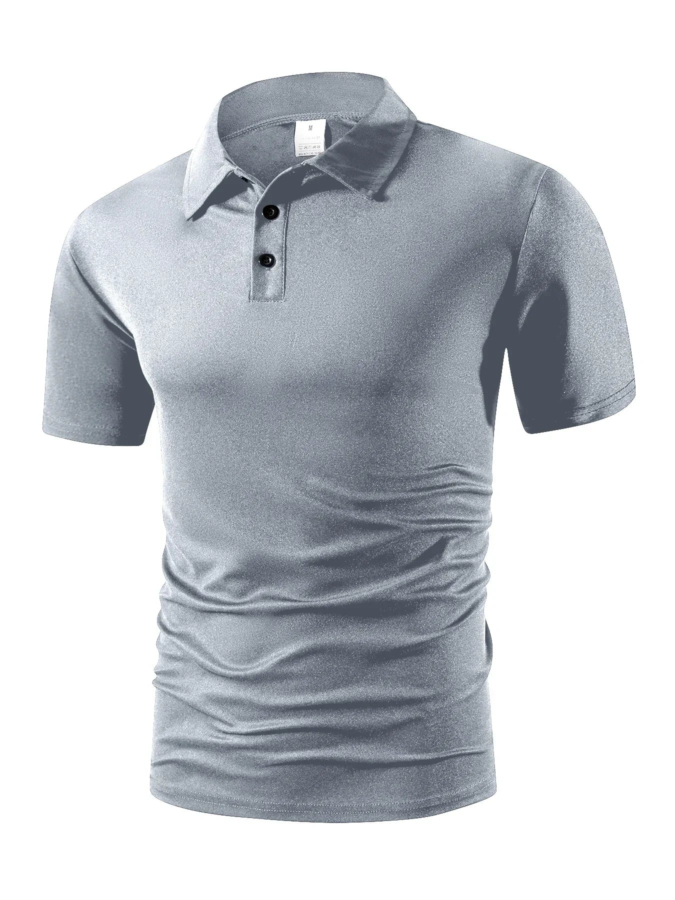 Men's Trendy Polo Shirt - Breathable Solid Color Casual Tee for Effortless Summer Style