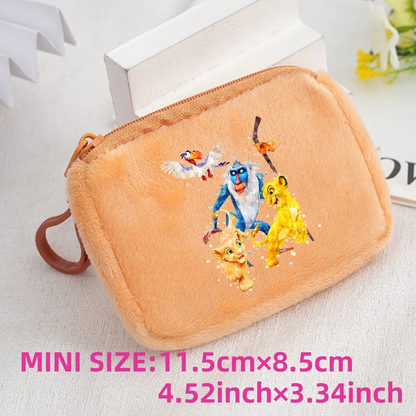 The Lion King Coin Purse Mini Coin Key Bag Money Pocket Plush Wallet Kid Cartoon Cute Moneybag Kawaii Birthday Gift Storage Bag