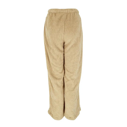 Women's New Trousers Autumn Winter Streetwear Fashion Drawstring Casual Slim Pants Solid Versatile Warm Trousers Female Clothing