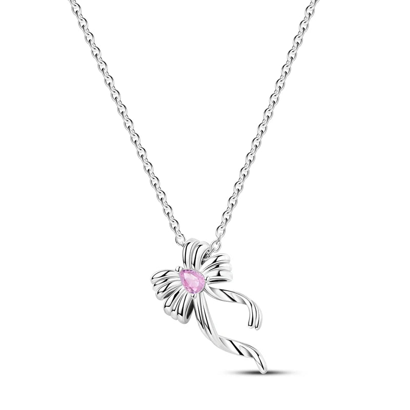 Original 925 Sterling Silver Necklace For Women Class Style Heart Shape Romantic Style High Quality Women Necklace Jewelry Gift KTN055