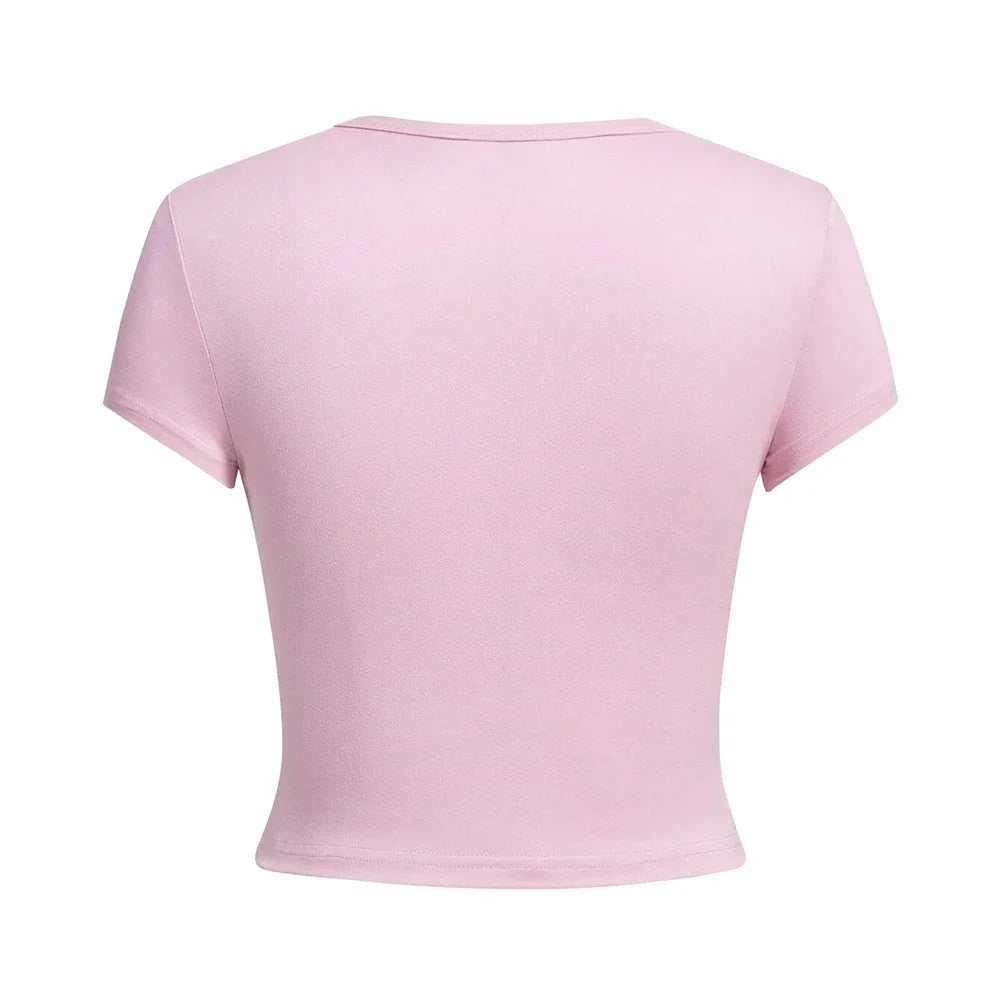 I Love My Boyfriend Letter Printing T Shirt Female Fashion Clothes Elastic Comfortable Short T-Shirtcasual Soft T-Shirts