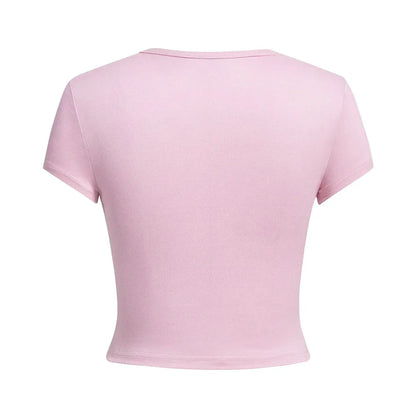 I Love My Boyfriend Letter Printing T Shirt Female Fashion Clothes Elastic Comfortable Short T-Shirtcasual Soft T-Shirts