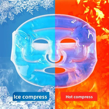 Cold Face Eye Mask Ice Pack Reduce Face Puffy, Dark Circles, Gel Beads Hot Heat Cold Compress Pack, Face SPA for Women Sleeping