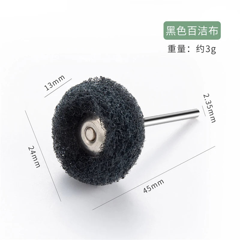 Nail Drill Bit Cleaning Brush Manicure Grinding Head Dual Brush Electric Drills Copper Wire Drill Brush Cleaner Nail Art Tools