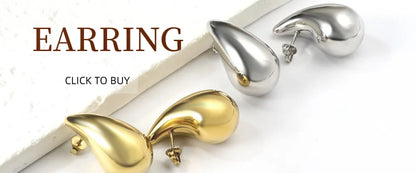 LUXUSTEEL Pendant Earnail Chain Bracelet Set Flower Shaped Stainless Steel Pendants Necklace Earring Sets Necklace Jewelry Gift Badiee Stylez