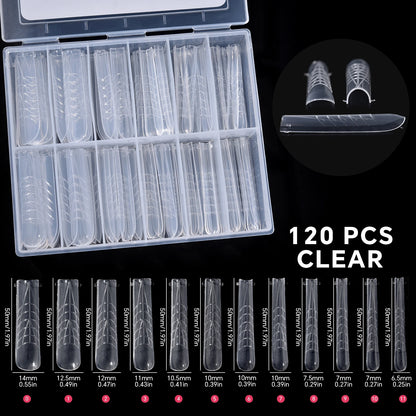120Pcs Nail Forms For UV Gel Quick Building Extension Top Molds Dual Forms Acrylic Nail Art Tips Nails Accessories Tools 19 CHINA