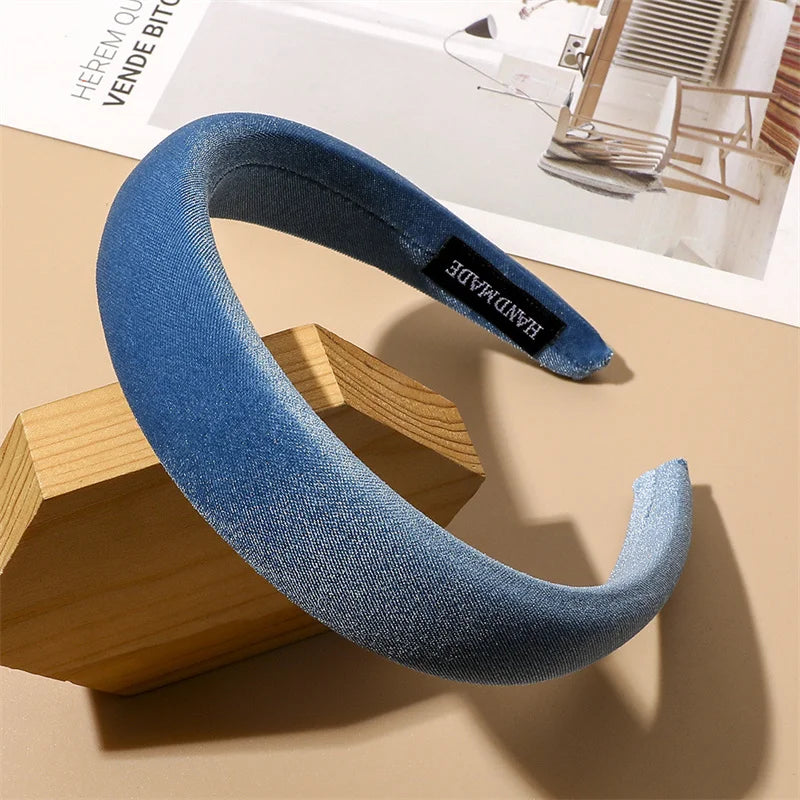 Autumn Winter Soft Velvet Cloth Sponge Padded Hairbands for Women Girls Casual Shopping Face Washing Dress Up Hair Accessories MJH16 7