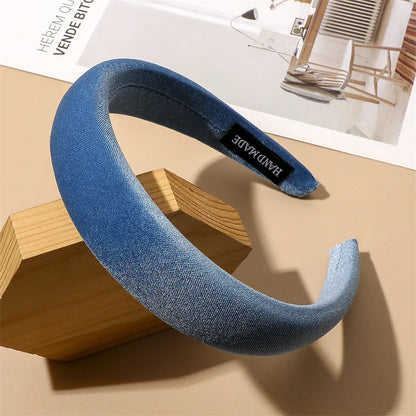 Autumn Winter Soft Velvet Cloth Sponge Padded Hairbands for Women Girls Casual Shopping Face Washing Dress Up Hair Accessories MJH16 7
