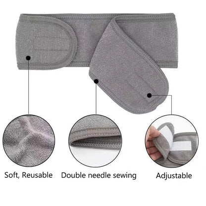 Hot Sale Soft Toweling Headbands for Face Washing Bath Makeup Hair Band for Women Adjustable SPA Headband Cosmetic Headband