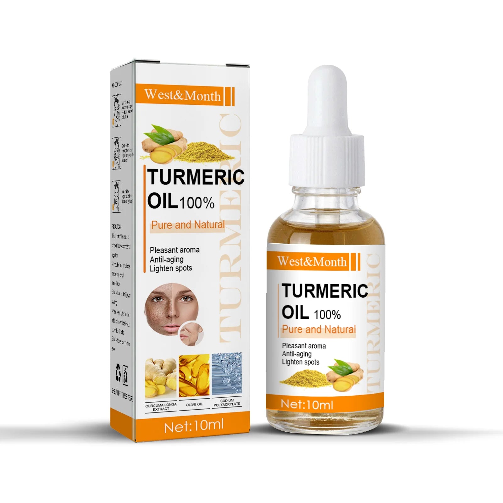 Turmeric Remove Dark Spots Essential Oil Anti wrinkle Serum 100% Pure Therapeutic Grade Face Whitening Moisturizing Skin Care
