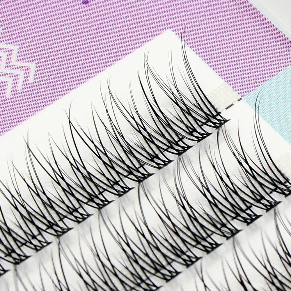 MUYD 120pcs Premium Mink Individual Fishtail Eyelash Extension Natural 3D Cluster Eyelashes Professional Makeup Flared Lashes
