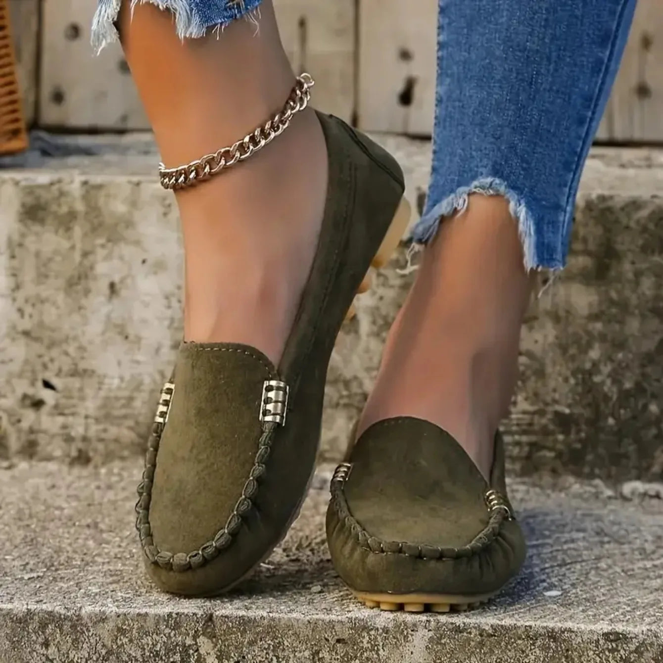 Women Casual Shoes 2024 New Spring and Autumn Flat Loafers Shoes Women Fashion Non-slip Soft Denim Flat Shoes Zapatos De Mujer