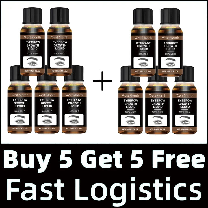 Eyebrow growth serum fast growing eyelash prevent hair loss damaged treatment thick dense eyes makeup care products 10PCS