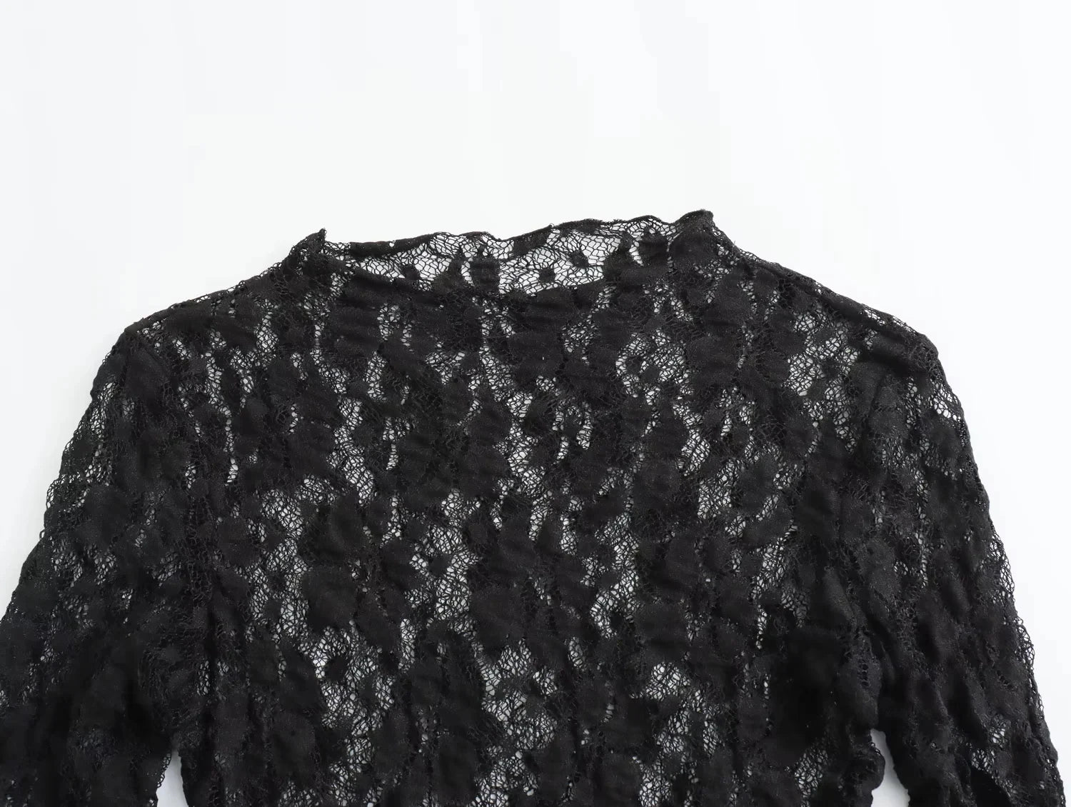 TRAFZA Summer Lace Jumpsuits For Women Fashion New Long Sleeves Hollow Out Slim Onesies Female Chic Wild Women's Bodysuits