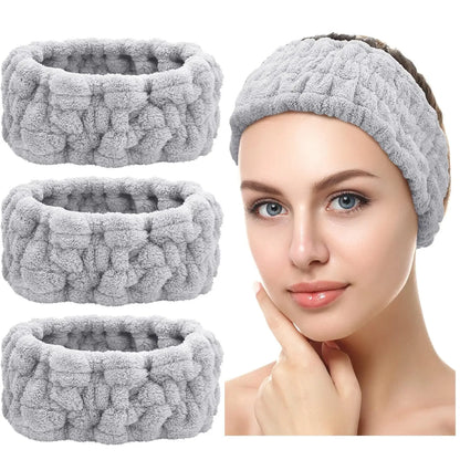 Face Wash Headband Makeup Single Circle Coral Velvet Hair Cover Sports Yoga Hair Accessory For Women 3pcs 5