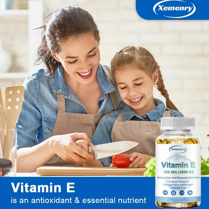 Vitamin E Capsules- Brightens Skin, Tightens Skin, Reduce Wrinkles, Anti-aging, Antioxidant