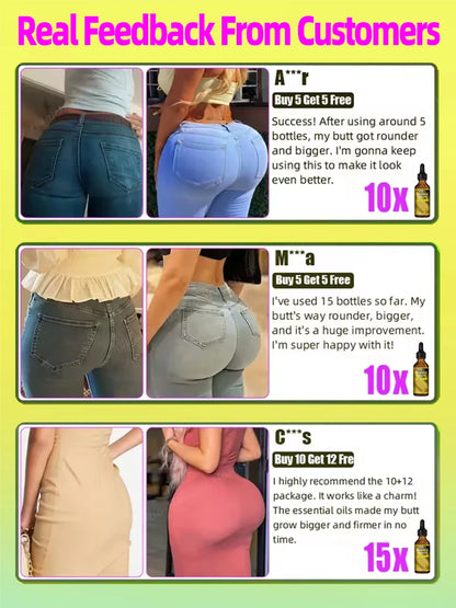 Sexy Hip Buttock Enlargement Hip Firm Essential Oil Cream Effective Hip Lift Up Butt Beauty Female Hips Tightening Massage Oils