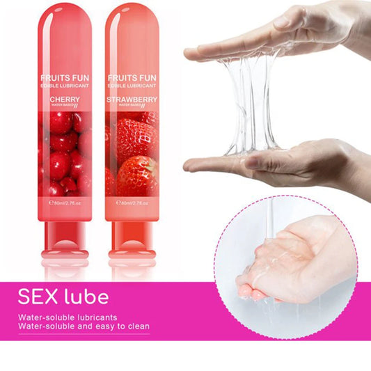 Sex Shop Fruit Flavor Lubricant for Sex Love Vagina Lubricants Water Based Lube Gay Anal Lubricant Sex Lube 80ml Adult Sex Toys