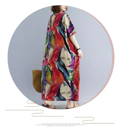 Summer Dress for Women Clothing Long Dress Fashion Clothes Cotton Vintage Harajuku Elegant Streetwear Maxi Beach Dresses