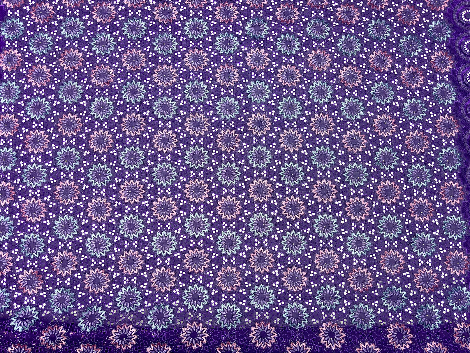 Original Austria Pure Cotton Lace Fabric 2024 High Quality Swiss Voile Embroidery Stones Lace Fabric For Women Celebration Dress