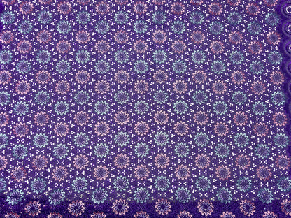 Original Austria Pure Cotton Lace Fabric 2024 High Quality Swiss Voile Embroidery Stones Lace Fabric For Women Celebration Dress