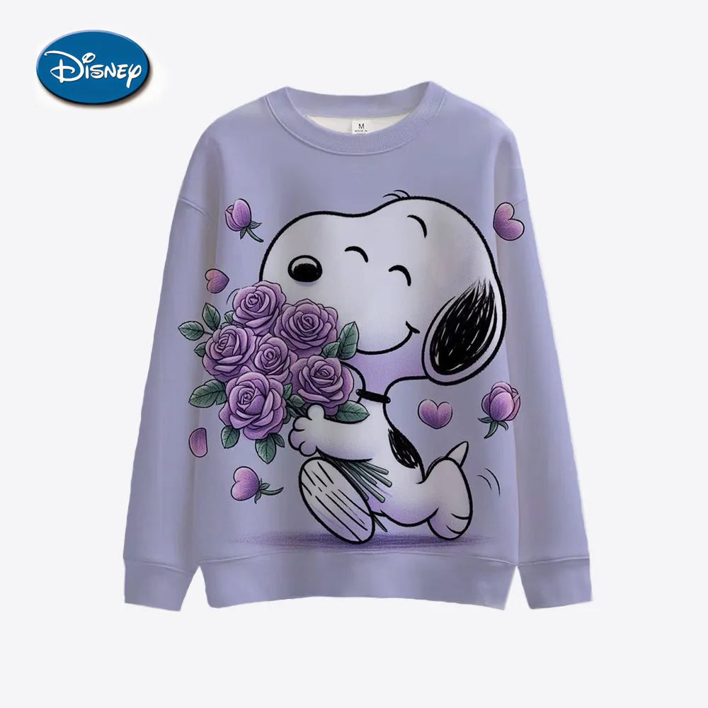 Mickey Mouse Print Women Hoodies Sweatshirts Streetwear Cute Oversized Hoodies Pullover Cropped Hoodies Females Y2k