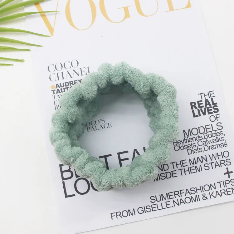 Face Wash Headband Makeup Single Circle Coral Velvet Hair Cover Sports Yoga Hair Accessory For Women F