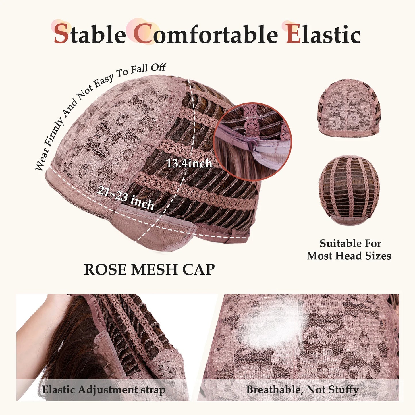 Allbell Magique Short Wavy Wig Bob Curly Wig With Bangs Dirty Orange Lolita Wigs Natural Synthetic Wig For Woman Heat Resistant