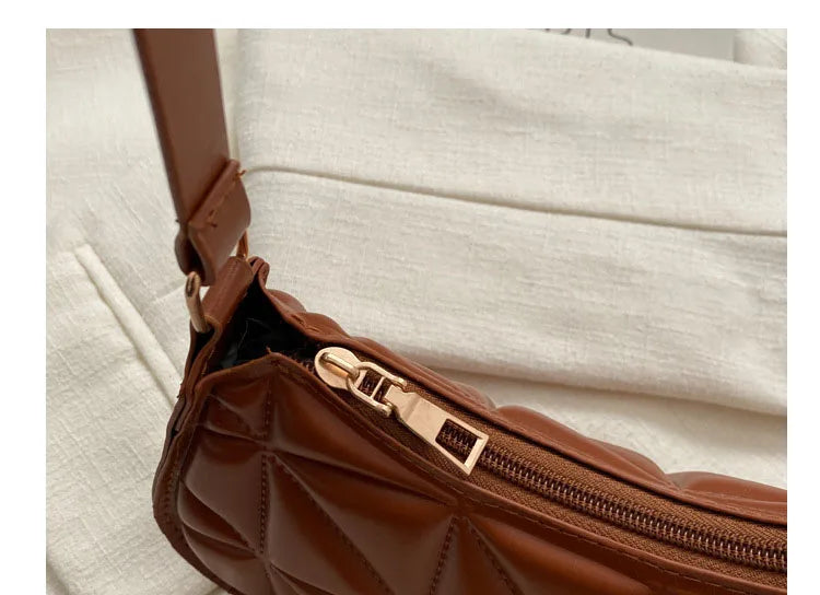 Mini Fashion Female Underarm Shopping Bag Retro Casual Women Totes Shoulder Bags Female Leather Solid Color Handbag for Women