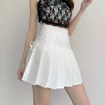 Fashion Clothes Women's College Style Short Skirt Versatile Chic Pleated Skirt High Waist Female Student Small Fresh Mini Skirt Badiee Stylez
