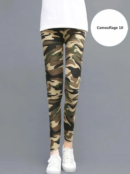 Women Fashion Camouflage Leggings Sexy Print Femme Push Up Pants Casual Camo Sport Workout Fitness Legging K208 Camouflage 10