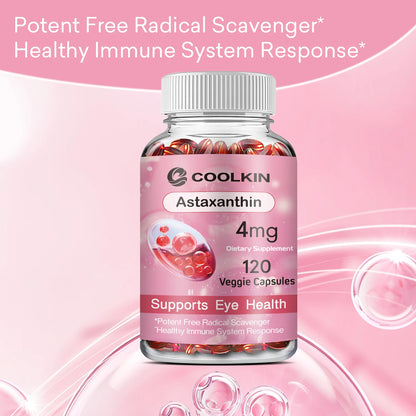 Astaxanthin - Supports Eyes, Promotes Nervous System Health, and Improves Immunity, Non-GMO Supplement
