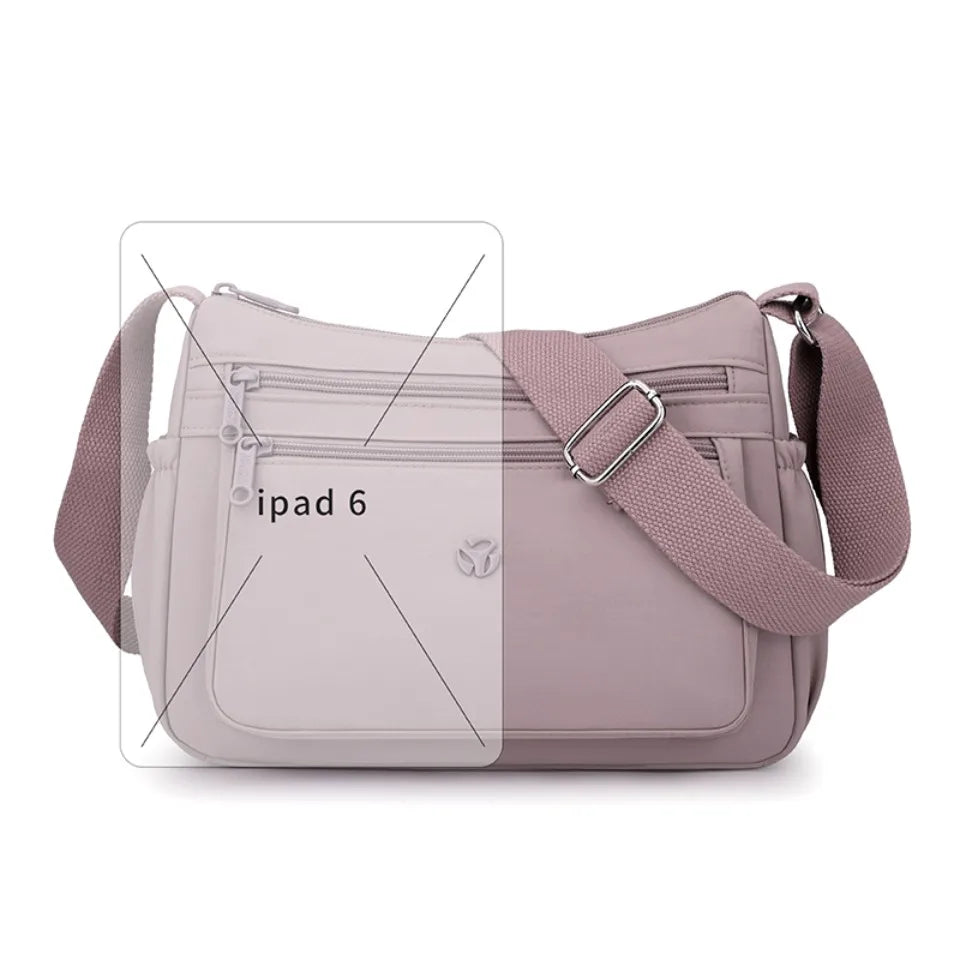 Just Hold A Lot Waterproof Nylon Shoulder Crossbody Bags for Women Messenger Travel Daily Use Bags Suitable for Mothers Shopping
