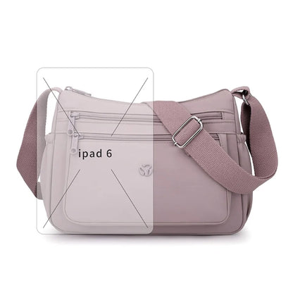 Just Hold A Lot Waterproof Nylon Shoulder Crossbody Bags for Women Messenger Travel Daily Use Bags Suitable for Mothers Shopping