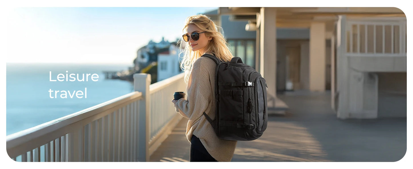 BAGSMART Travel Backpack Flight Approved 30L Lightweight Backpack for Men Women Waterproof Travel Bag with USB Charging Port