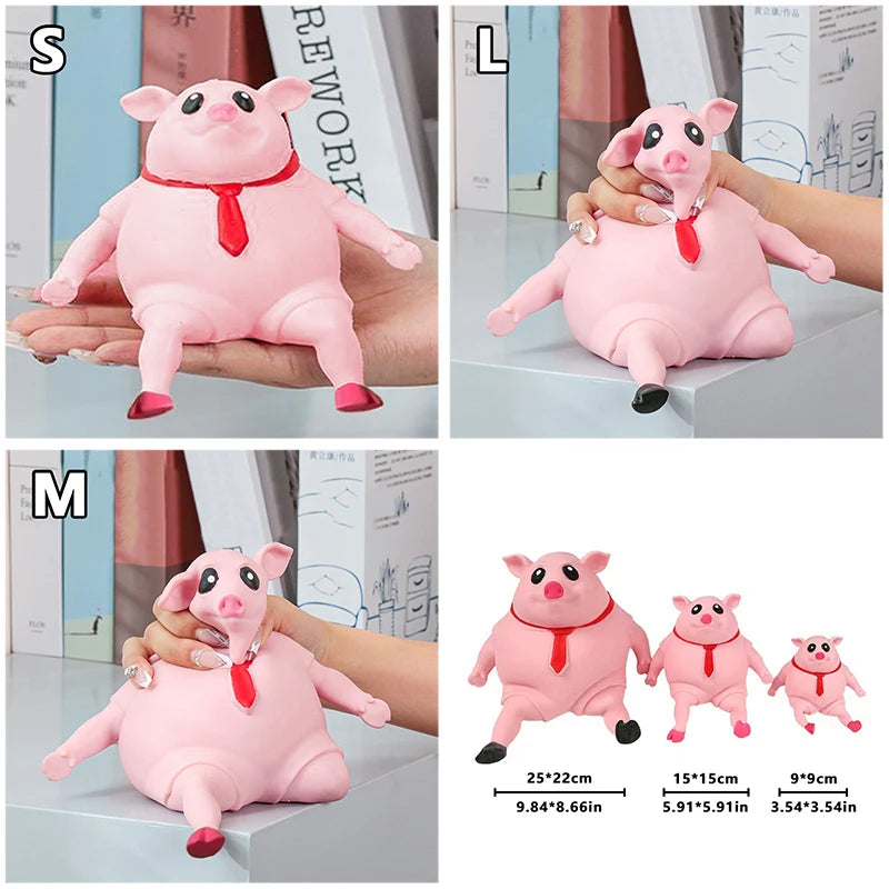 Pet Squeezing Pink Pig Stress Relief Toy Cute Squeezing Animal Cute Little Pig Doll Stress Relief Toy Pet Supplies New
