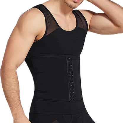 Mens Body Shaper Compression Vest Abdomen Shapewear Tummy Slimming Sheath Gynecomastia Shapers Corset Waist Trainer Fajas Tops Badiee Stylez