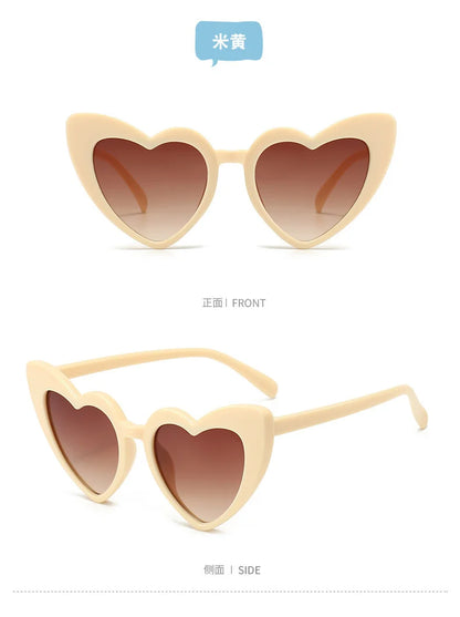 New Peach Heart Children's Frame Fashion Sunglasses Personality Boys and Girls Children's Glasses Sunglasses Outdoor Sunvisor