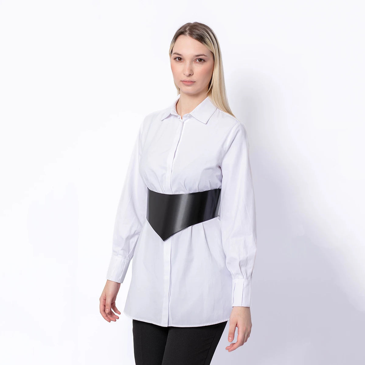 Wide Leather Belt Women Belt Female Street Style Wide   Decoration Wide Black Belt Plus Size Belt Punk Leather Corset Belt Badiee Stylez