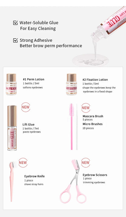 DIY Brow Perm Eyebrow Lamination 45-60 Days ICONSIGN Professional Brow Perming Set Beauty Makeup Tools Home Use